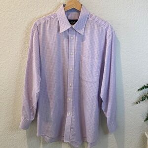 Nicole Miller New York Men’s Button Up Long Sleeve Dress Shirt - Large